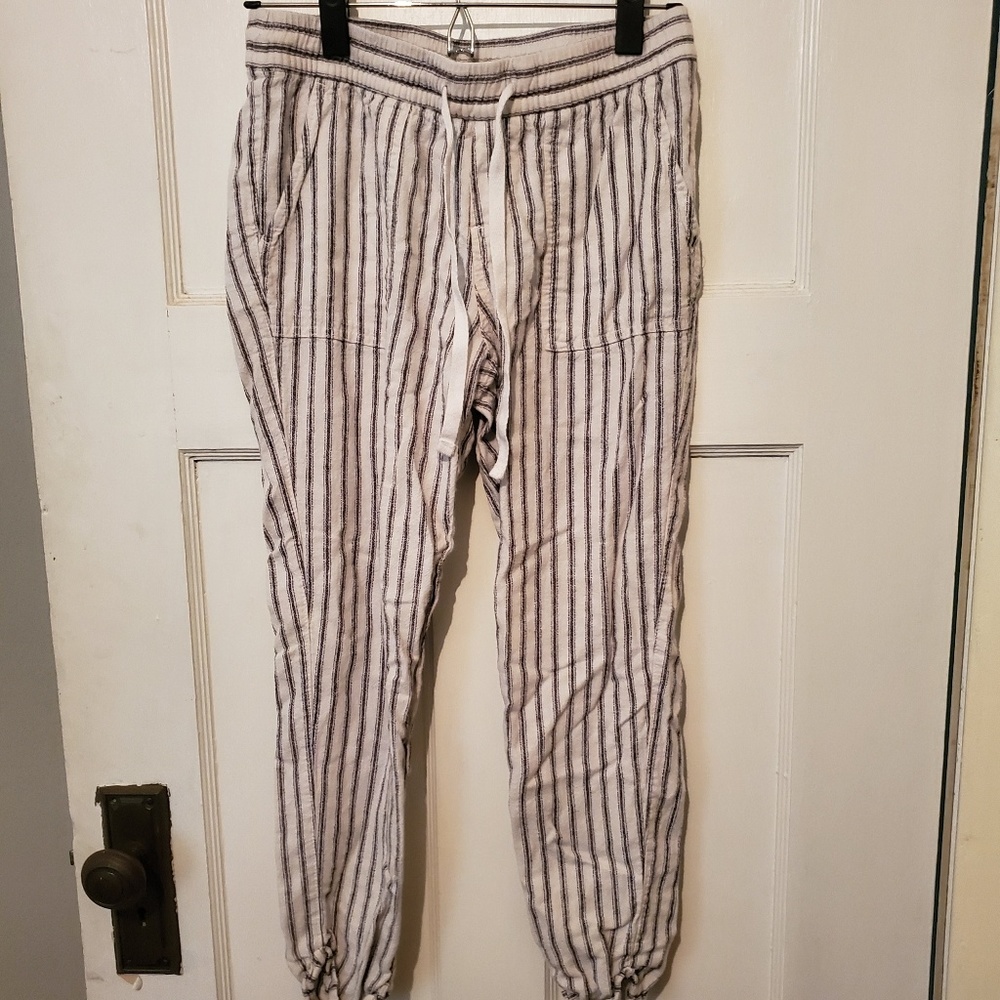 Striped linen pants